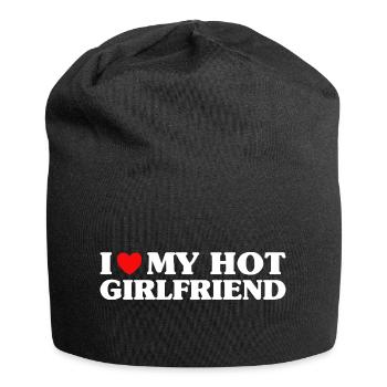 I Love My Hot Girlfriend Humor Valentine's Day - Jersey Beanie - black - Front