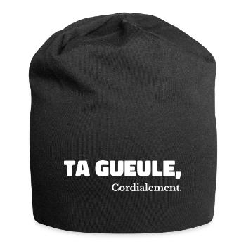 Ta Gueule Cordialement Phrase Drôle - Bonnet en jersey - noir - Devant