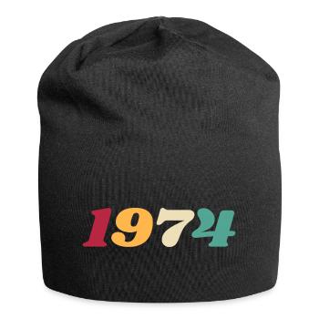 1974 Gift 1974 Anniversary 1974 Retro 1974 - Jersey Beanie - black - Front