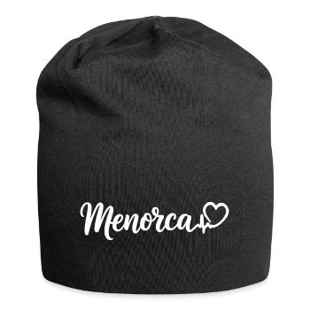 Menorca Herzschlag Spanien - Jersey-Beanie - Schwarz - Vorne