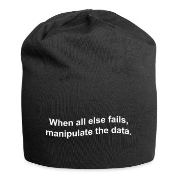 Lustige Datenstatistik Datenwissenschaftler Statistiker - Jersey-Beanie - Schwarz - Vorne