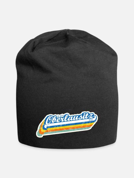 'Is so'n Oberlausitz Ding' Retro Design - Jersey-Beanie - Schwarz