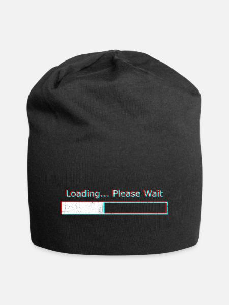 Laden Bitte warten - Jersey-Beanie - Schwarz