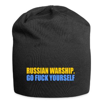 russian warship go f yourself - Jersey-Beanie - Schwarz - Vorne