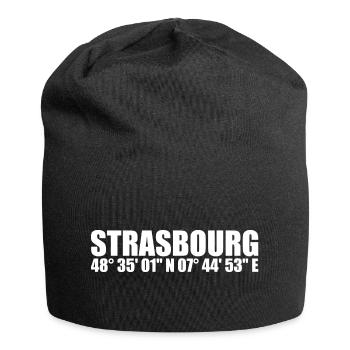 Strasbourg Coordinates - Jersey Beanie - black - Front
