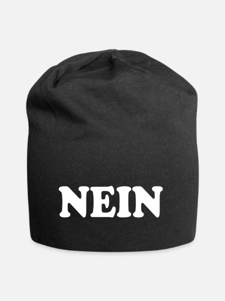 Nein - Jersey-Beanie - Schwarz