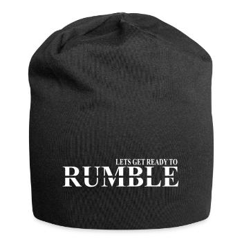 Préparez-vous à gronder, design minimal - Bonnet en jersey - noir - Devant