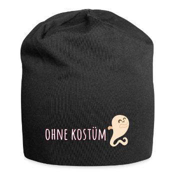 Sans costume, costume, fantôme, fantôme, carnaval - Bonnet en jersey - noir - Devant