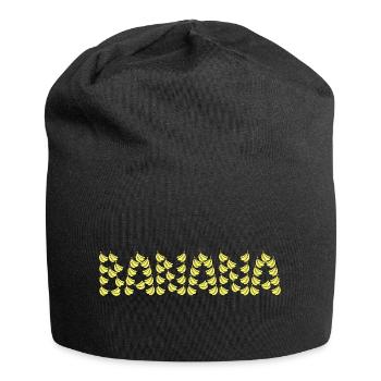 Cartoony banana typography - Jersey Beanie - black - Front