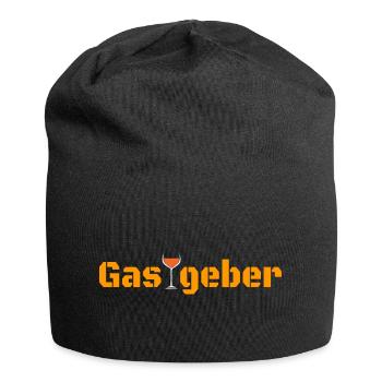 Gastgeber - Kreatives Design mit Cocktail-Glas - Jersey-Beanie - Schwarz - Vorne