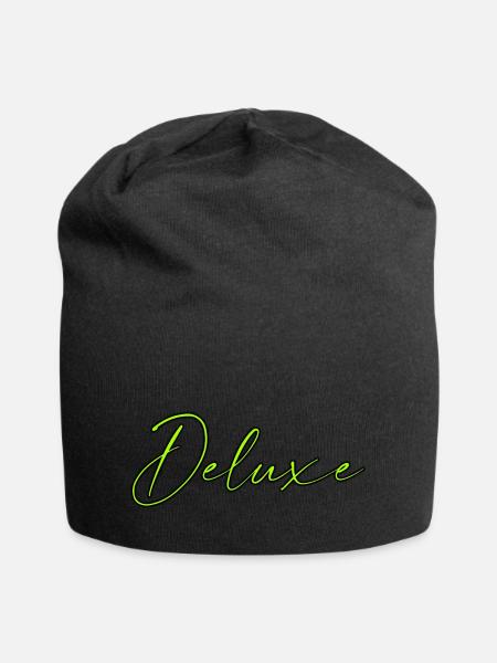 Luxus - Jersey-Beanie - Schwarz