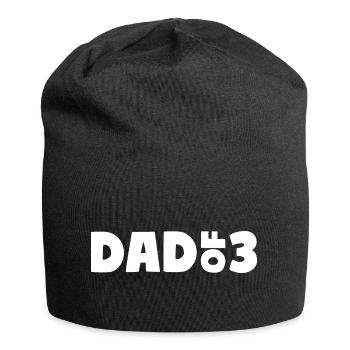 Dad of 3 - Jersey Beanie - black - Front