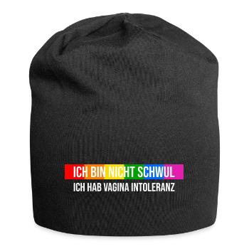 Nicht schwul sondern Vagina Intolerant - Jersey-Beanie - Schwarz - Vorne