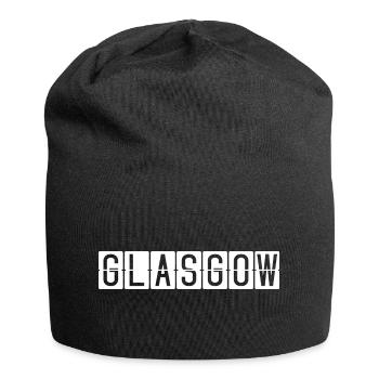 Glasgow Flughafentafel - Jersey-Beanie - Schwarz - Vorne