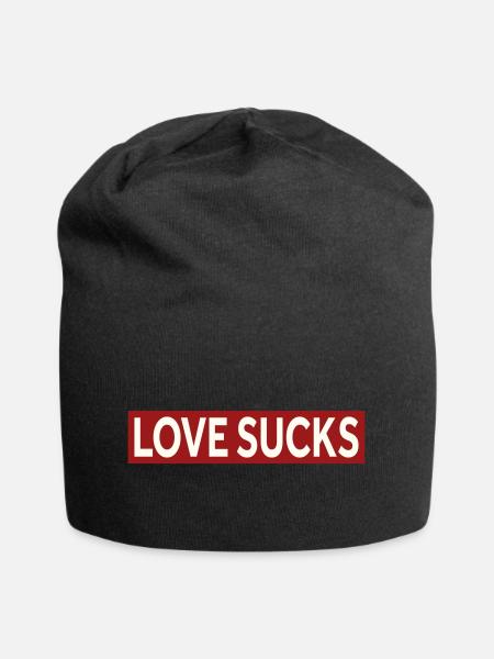 LOVE SUCKS - Jersey-Beanie - Schwarz