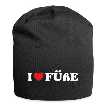 I love feet - Jersey Beanie - black - Front