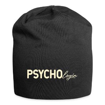 Psychologin Psycho Wortspiel Humor Ärztin - Jersey-Beanie - Schwarz - Vorne