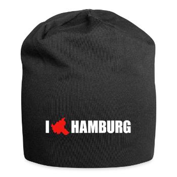 I love Hamburg - Jersey-Beanie - Schwarz - Vorne