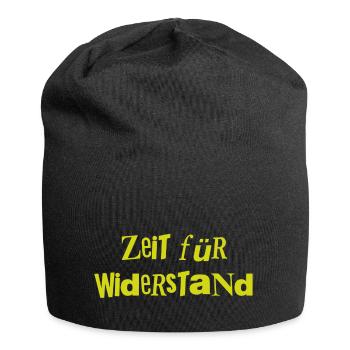 zeit für widerstand - Jersey-Beanie - Schwarz - Vorne
