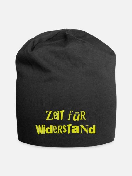 zeit für widerstand - Jersey-Beanie - Schwarz