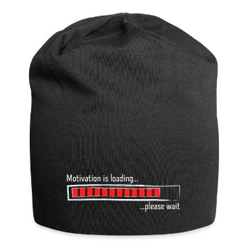 Loading bar motivation is loading sayings - Jersey Beanie - black - Front