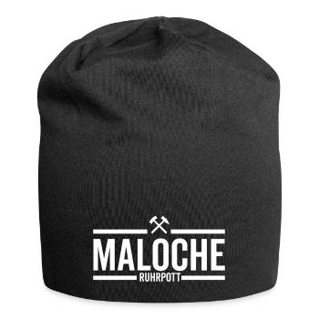 Maloche Ruhrpott Ruhrgebiet Kumpel - Jersey-Beanie - Schwarz - Vorne
