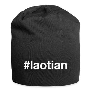 LAOTIAN Laos Hashtag - Jersey Beanie - black - Front