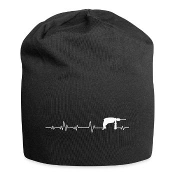 Handwerker Werkzeug Bohrmaschine - Jersey-Beanie - Schwarz - Vorne