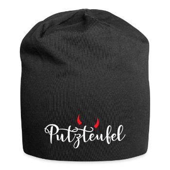 Putzteufel Putzfrau Putzmann sauber Teufel Hörner - Jersey-Beanie - Schwarz - Vorne