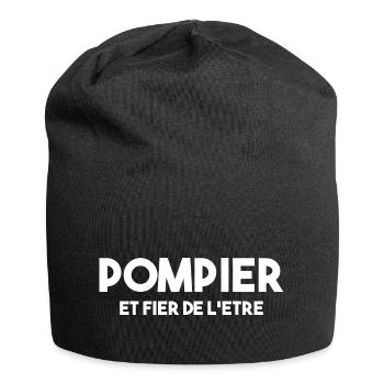 T-shirt Pompier et fier de l'être - Bonnet en jersey - noir - Devant