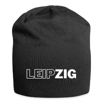 Leipzig - Jersey-Beanie - Schwarz - Vorne