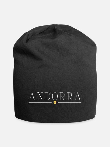 Ich liebe Andorra - Jersey-Beanie - Schwarz