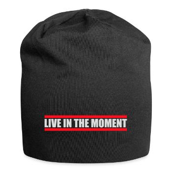 Live In The Moment Mindfulness Presence Awareness - Jersey Beanie - black - Front