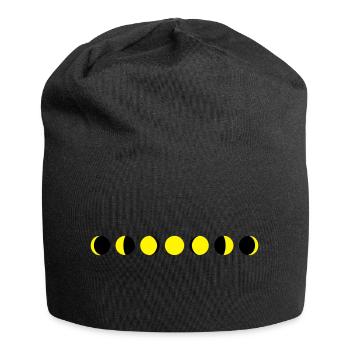 moon, phases of the moon - Jersey Beanie - black - Front