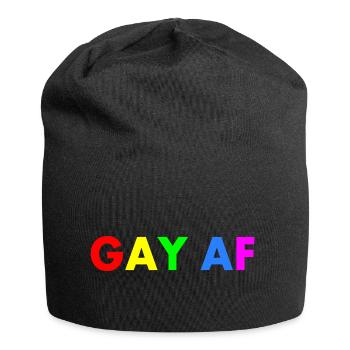 Gay af - Jersey-Beanie - Schwarz - Vorne