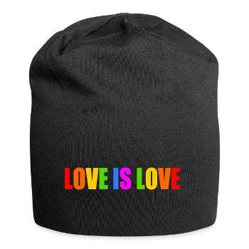 Love is love - Jersey-Beanie - Schwarz - Vorne