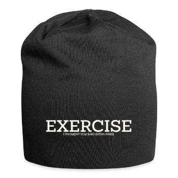 EXERCICE – JE PENSAIS QUE VOUS AVIEZ DIT FRITES SUPPLÉMENTAIRES - Bonnet en jersey - noir - Devant