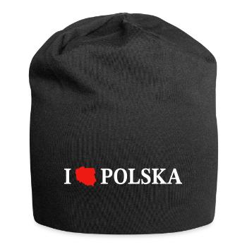 I love Polska Polen - Jersey-Beanie - Schwarz - Vorne