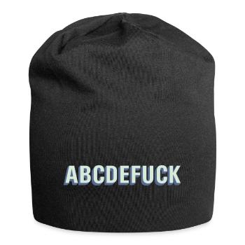 Alphabet 3D Kontrast - Jersey-Beanie - Schwarz - Vorne