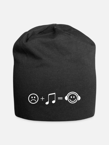 Happy Musician - Jersey-Beanie - Schwarz