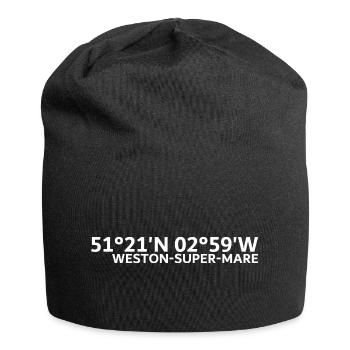 Weston-super-Mare coordinates - Jersey Beanie - black - Front