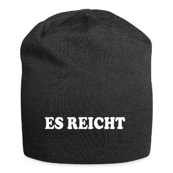 Es reicht - Jersey-Beanie - Anthrazit - Vorne