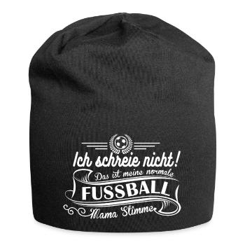 Fußball Mama Stimme - Jersey-Beanie - Schwarz - Vorne
