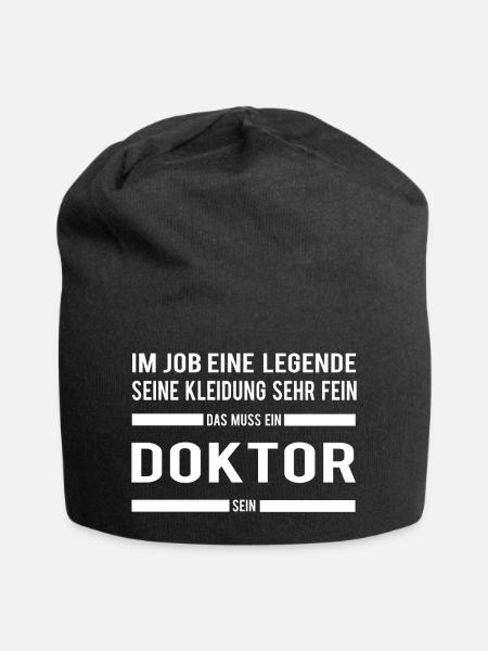 Doktor - Jersey-Beanie - Schwarz