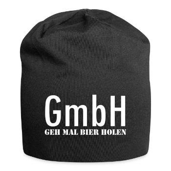 GmbH - Geh mal Bier holen - Jersey-Beanie - Schwarz - Vorne