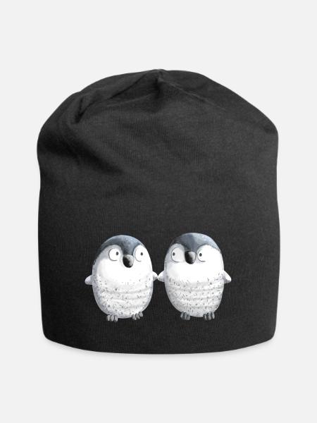 Meilleurs Amis Pingouins - Pingouin - Bande Dessinée - Couple - Bonnet en jersey - noir