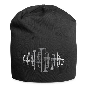 Trumpets design instruments music - Jersey Beanie - black - Front