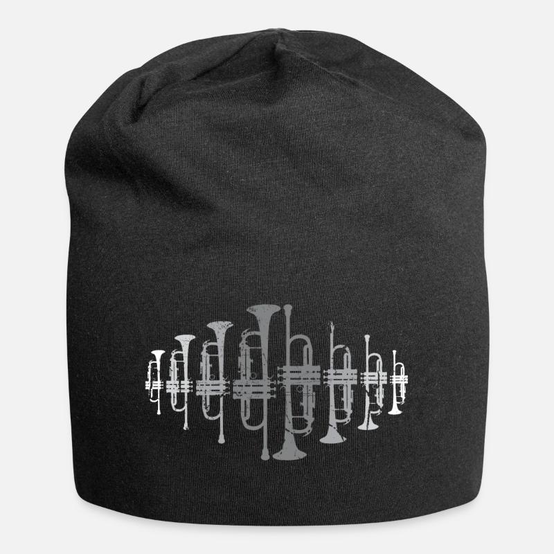 Trompettes design instruments musique - Bonnet en jersey - noir