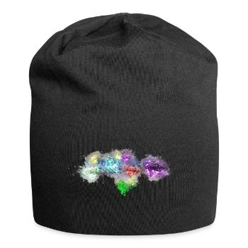 Diamanten Schmuck hell glühend - Jersey-Beanie - Schwarz - Vorne