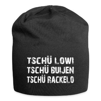 Tschü lowi tschü buijen tschü rackelo - Jersey-Beanie - Schwarz - Vorne